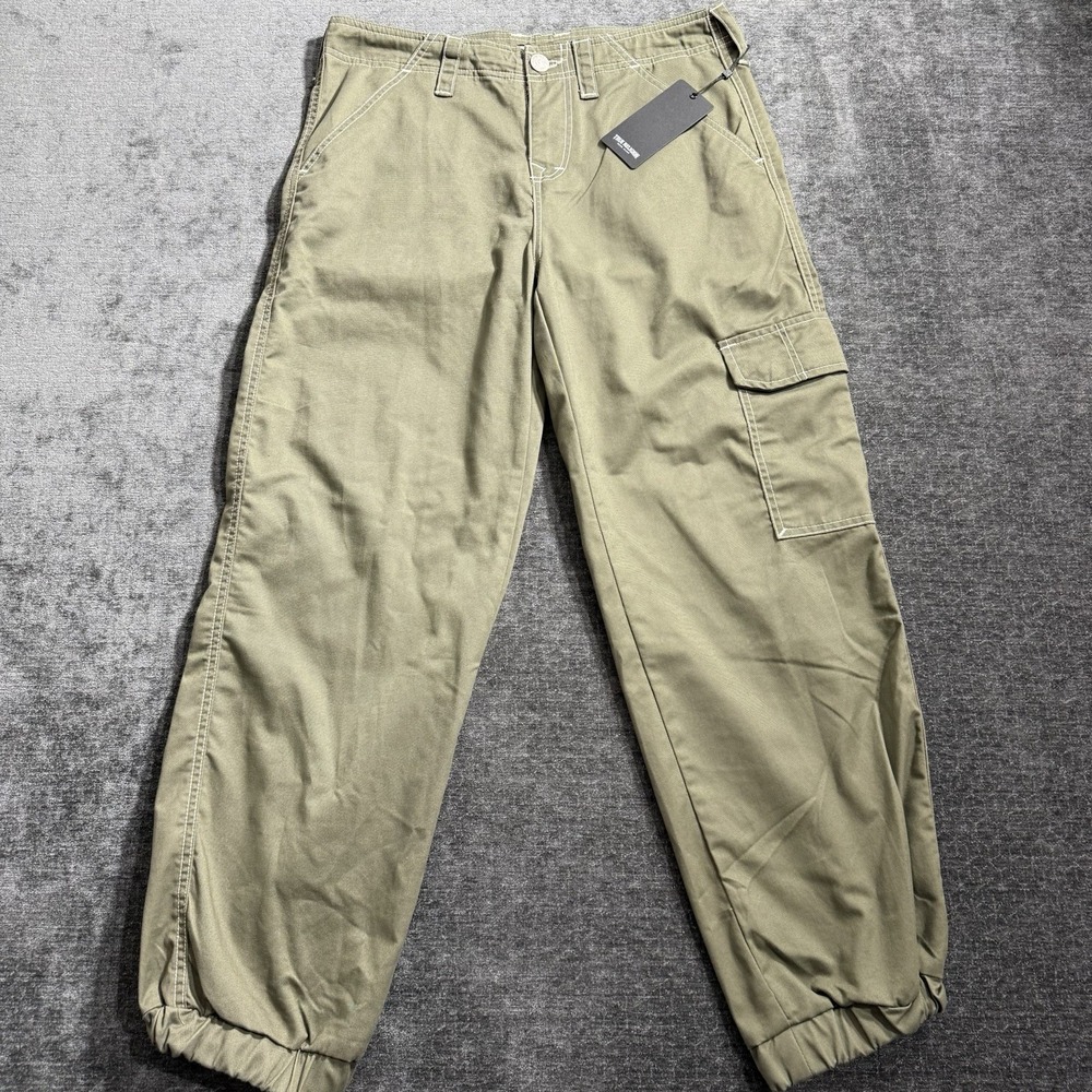 True Religion Bobbi Baggy Cargo Jogger Pants Kalamata Green Size 29 NEW Army‎